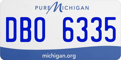 MI license plate DBO6335