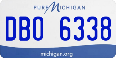 MI license plate DBO6338