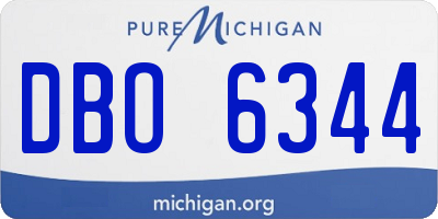 MI license plate DBO6344