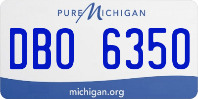 MI license plate DBO6350