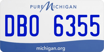 MI license plate DBO6355