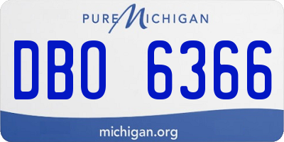 MI license plate DBO6366