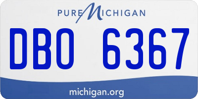 MI license plate DBO6367