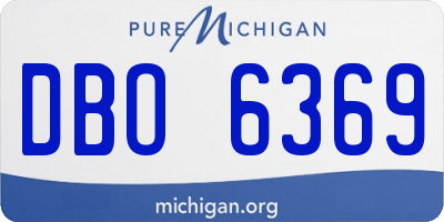 MI license plate DBO6369