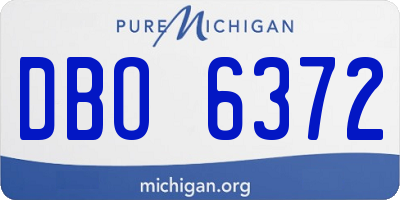MI license plate DBO6372
