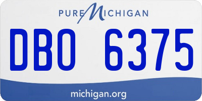 MI license plate DBO6375