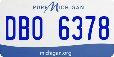 MI license plate DBO6378