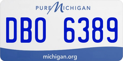 MI license plate DBO6389