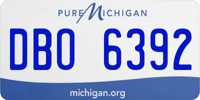 MI license plate DBO6392
