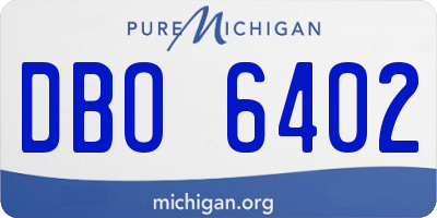 MI license plate DBO6402