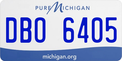 MI license plate DBO6405