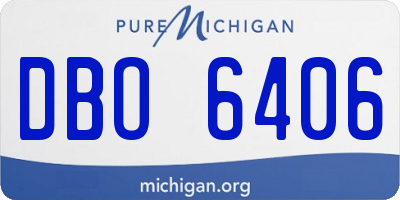 MI license plate DBO6406