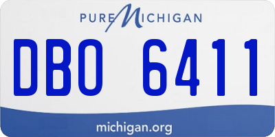 MI license plate DBO6411