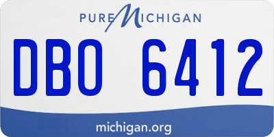 MI license plate DBO6412