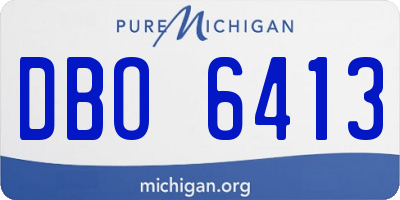 MI license plate DBO6413