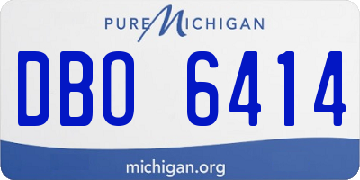 MI license plate DBO6414