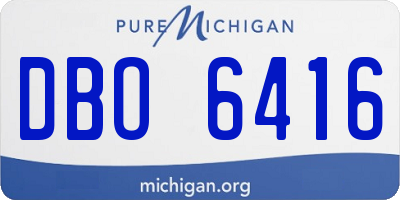 MI license plate DBO6416