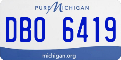 MI license plate DBO6419