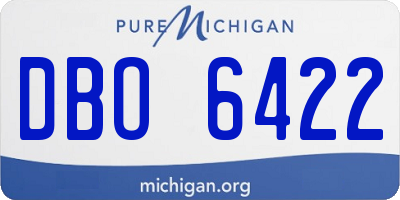 MI license plate DBO6422
