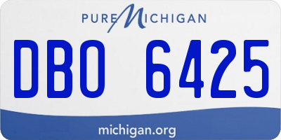 MI license plate DBO6425