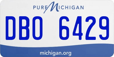 MI license plate DBO6429