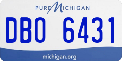 MI license plate DBO6431