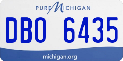 MI license plate DBO6435