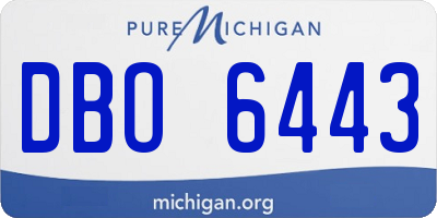 MI license plate DBO6443
