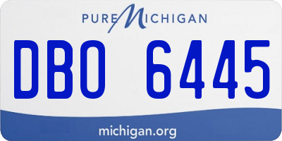 MI license plate DBO6445