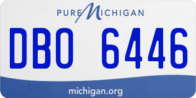 MI license plate DBO6446