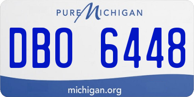 MI license plate DBO6448