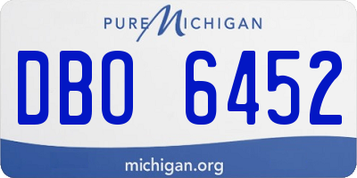 MI license plate DBO6452