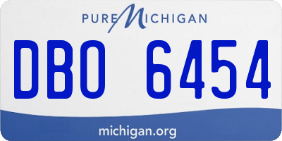 MI license plate DBO6454