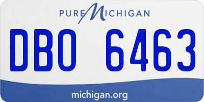 MI license plate DBO6463