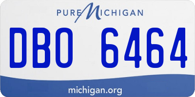 MI license plate DBO6464