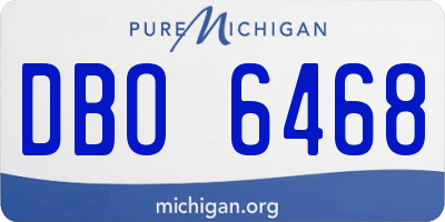 MI license plate DBO6468