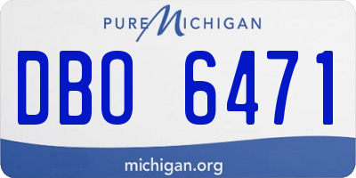 MI license plate DBO6471