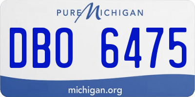 MI license plate DBO6475