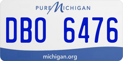 MI license plate DBO6476