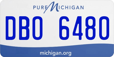 MI license plate DBO6480