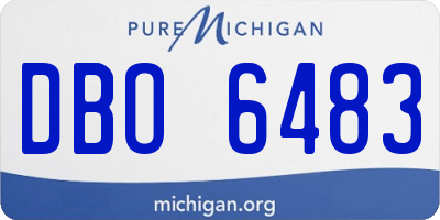 MI license plate DBO6483
