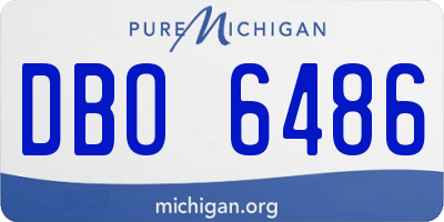 MI license plate DBO6486