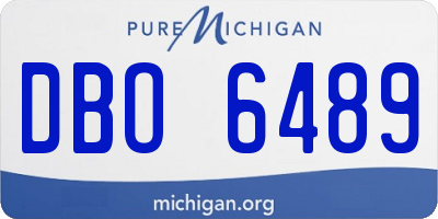 MI license plate DBO6489