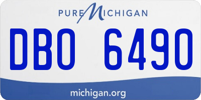 MI license plate DBO6490