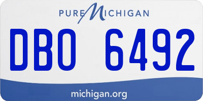 MI license plate DBO6492