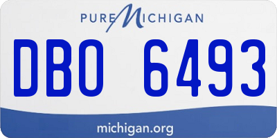 MI license plate DBO6493