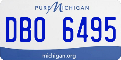 MI license plate DBO6495