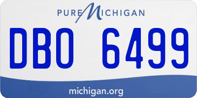 MI license plate DBO6499
