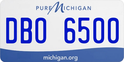 MI license plate DBO6500