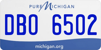 MI license plate DBO6502